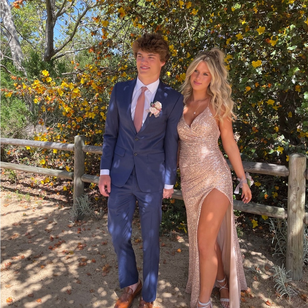 My rose gold prom dress